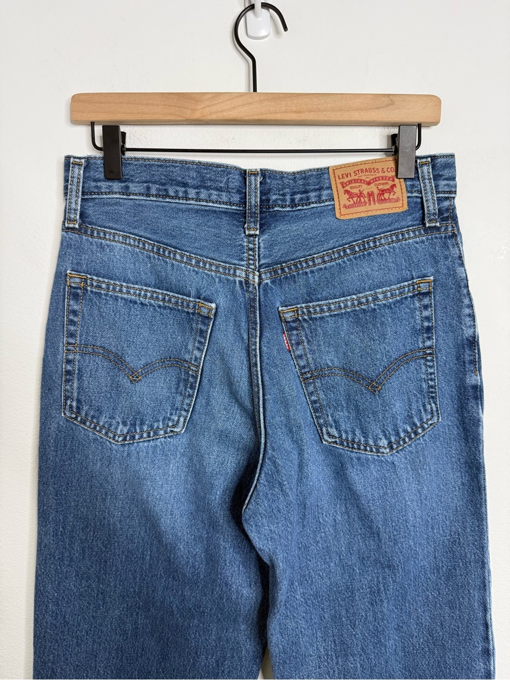Levi's '94 Baggy Jeans "I'm Never Wrong" Medium Wash 27x31 Vintage Cotton Y2K - Picture 8 of 16